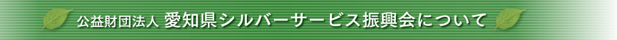 公益財団法人 愛知県シルバーサービス振興会について